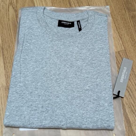 Men’s Size Small Fear Of God Essentials Los Angeles Heather Grey 3M Boxy T-Shirt - Picture 3 of 8